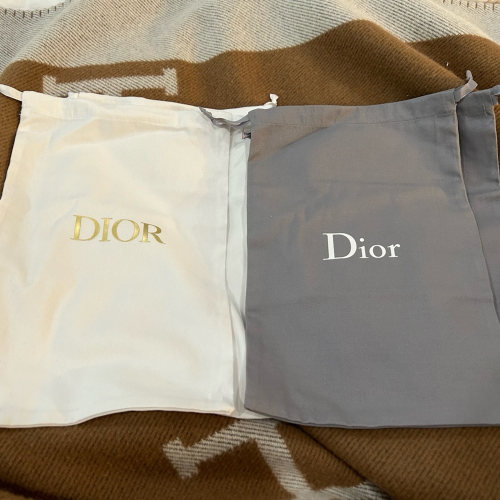 Authentic Dior shoe dust bags
